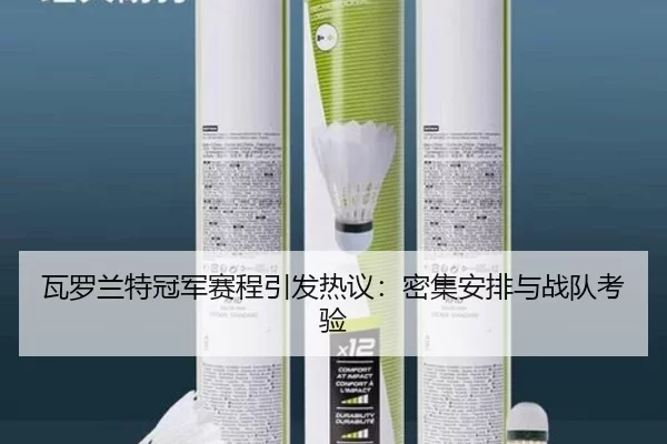 瓦罗兰特冠军赛程引发热议：密集安排与战队考验